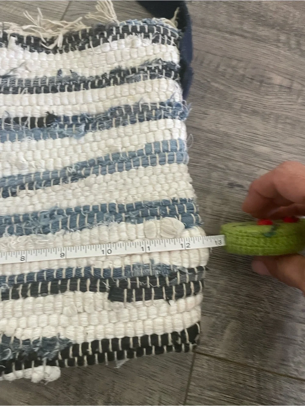 Woven Stripe Crossbody Bag - Navy & White